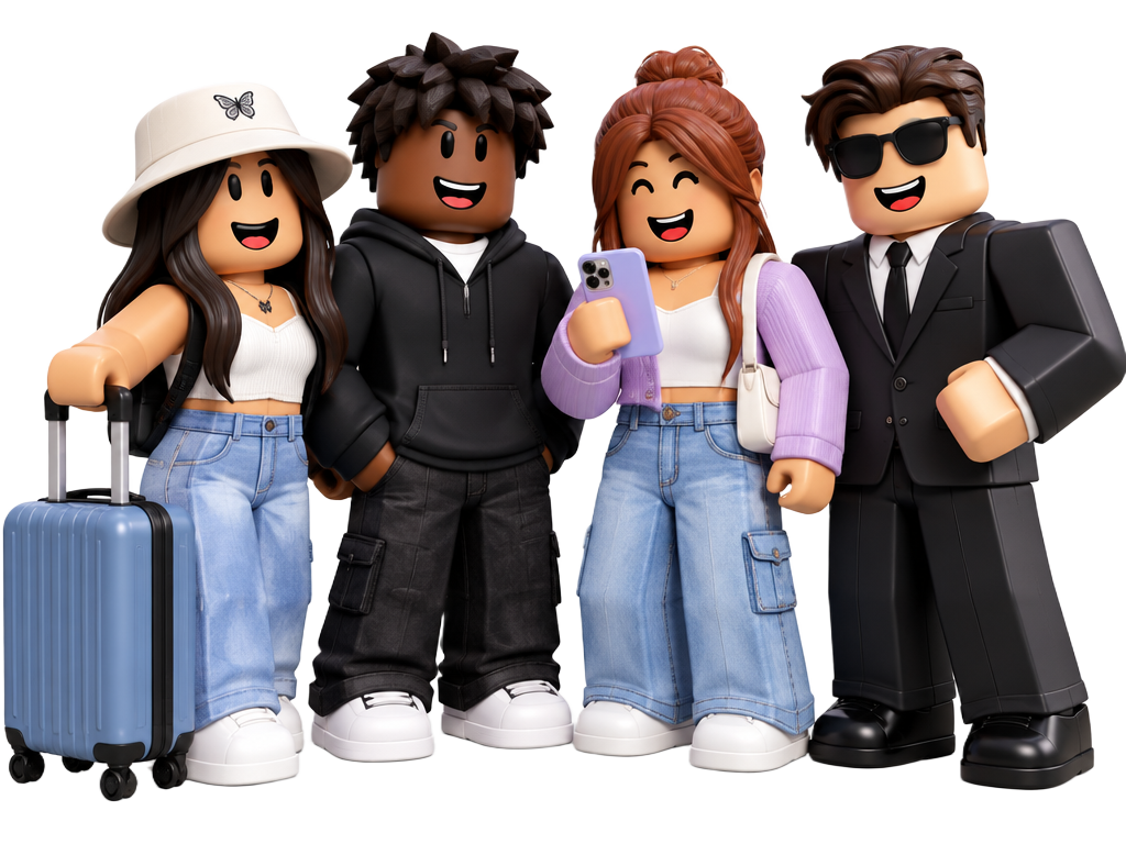 Blocky JAAPA characters ready to travel